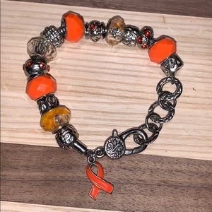 Orange ribbon bracelet MS/Pain/Leukemia